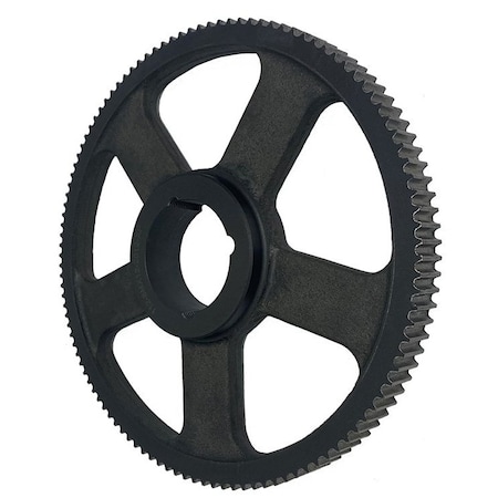 B&B Manufacturing 112-8MX12-2012, Timing Pulley, Cast Iron, Black Oxide 112-8MX12-2012